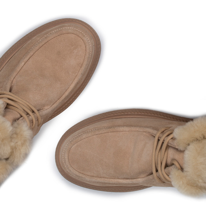 Women's Beige Suede Boots GJ 5518015 BGS