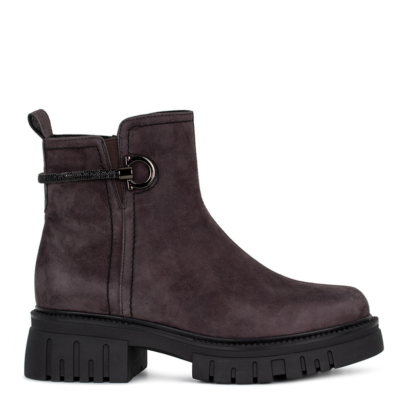 Women's Brown Suede Boots with Zip Fastening GJ 5522215 TPS