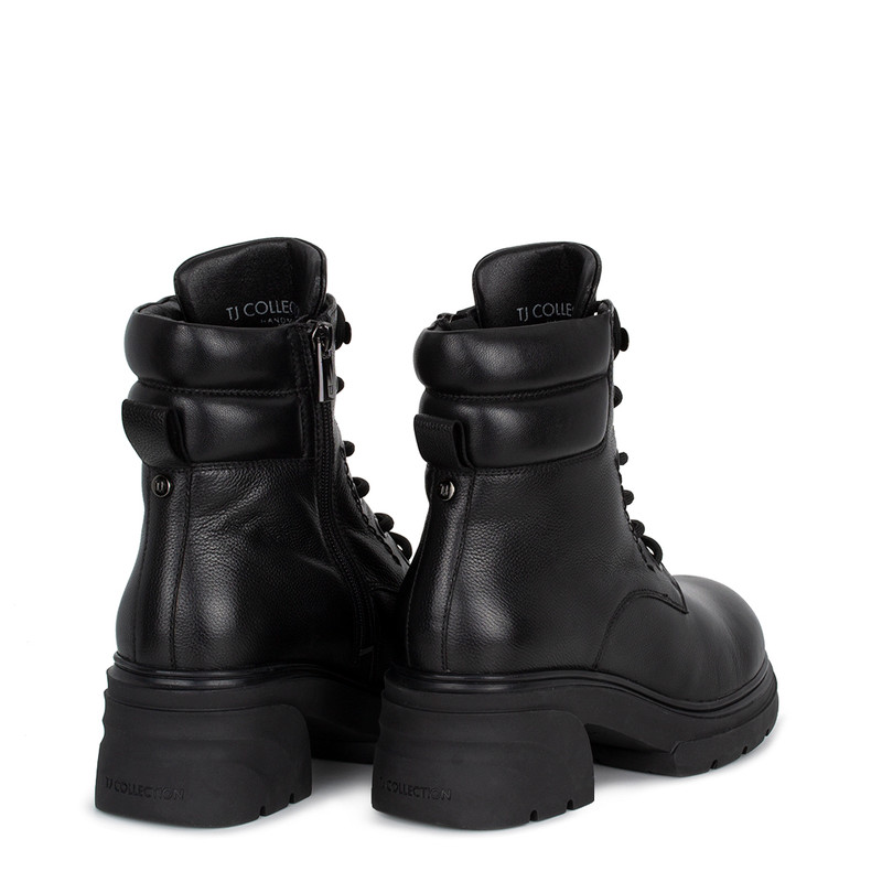 Women's Black Leather Boots GJ 5540715 BLI