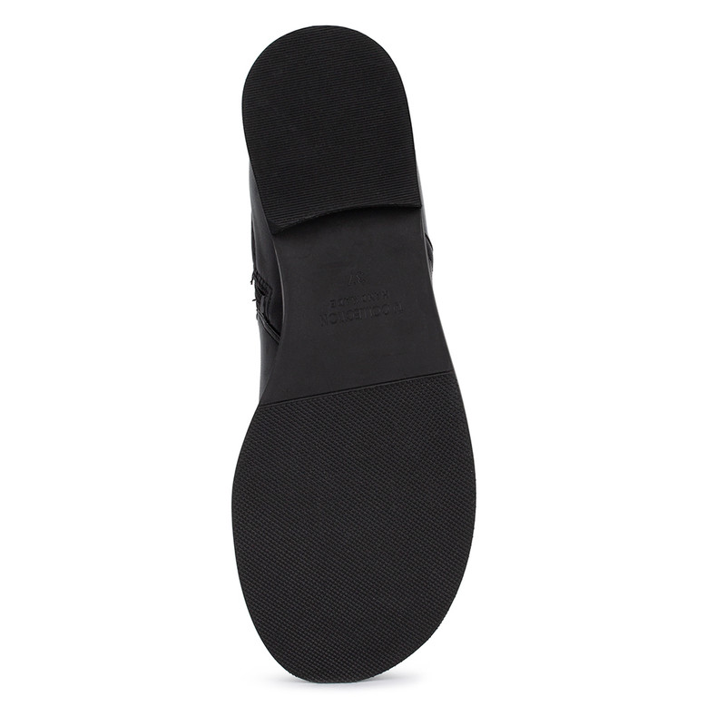 Women's Black Leather Boots with Square Toe GP 5418115 BLI