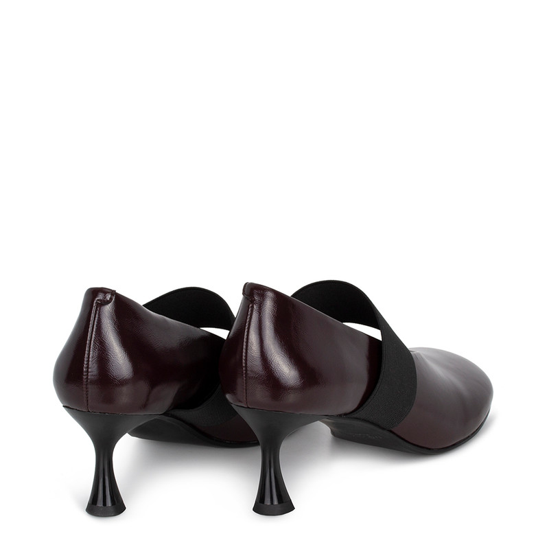 Women's Burgundy Black Patent Leather Pumps GQ 5258525 BDP