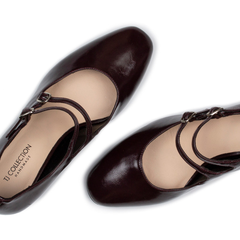 Women's Burgundy Patent Leather Pumps GQ 5259925 BDP