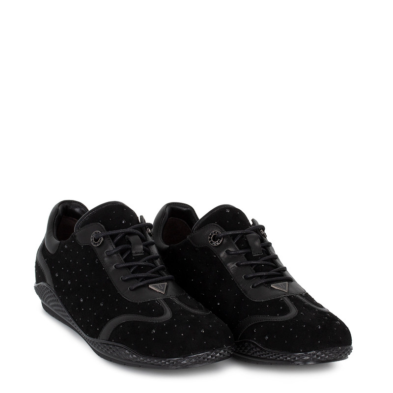 Women's Black Mixed-Material Sneakers GS 5210335 BLZ