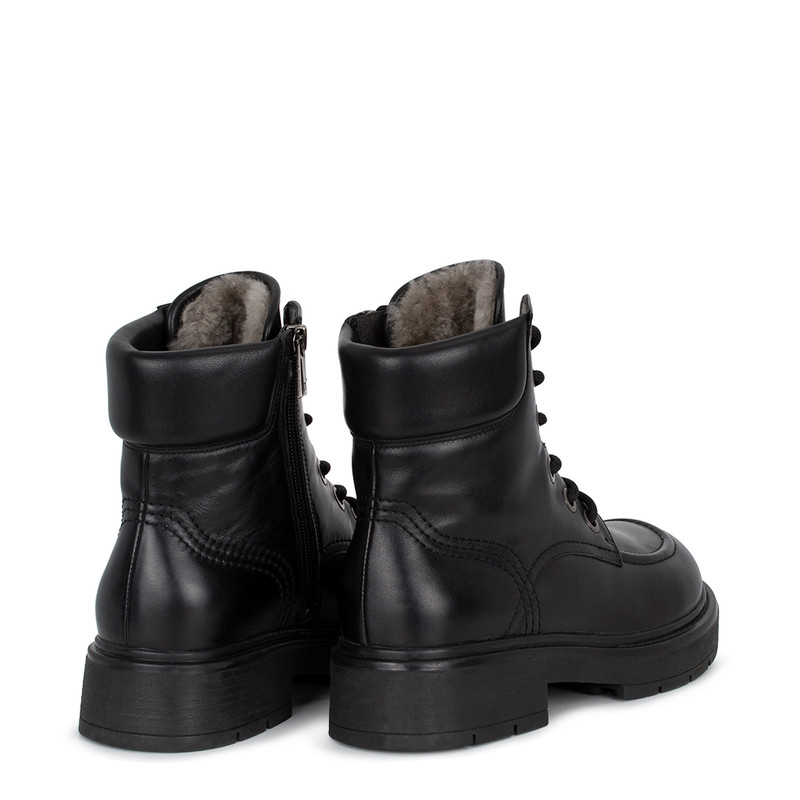 Women's Black Leather Boots GS 5515815 BLK