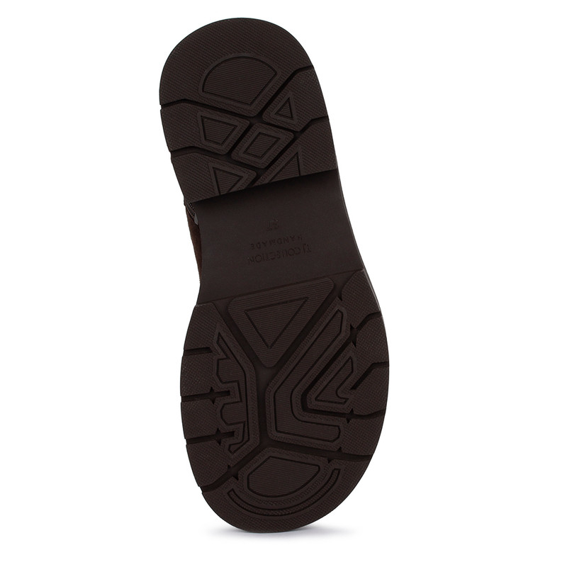 Women's Brown Leather Boots GS 5515815 BRS