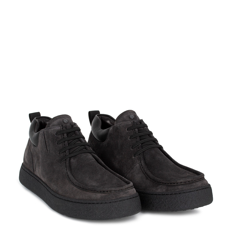 Men's Grey Leather Boots TL 7518915 GRS