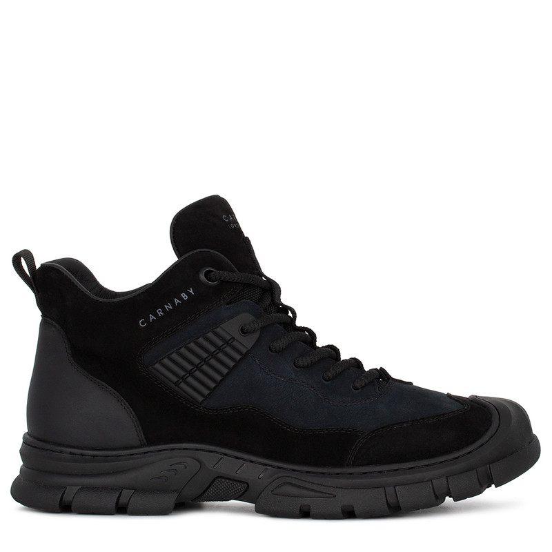 Men's Blue and Black Winter Mixed Material Sneakers TM 7518715 NVB