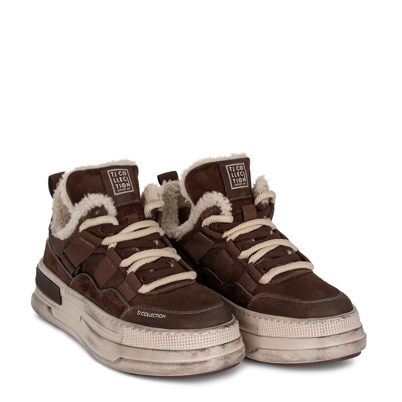 Women's Brown Nubuck Sneakers TO 5803515 BRB