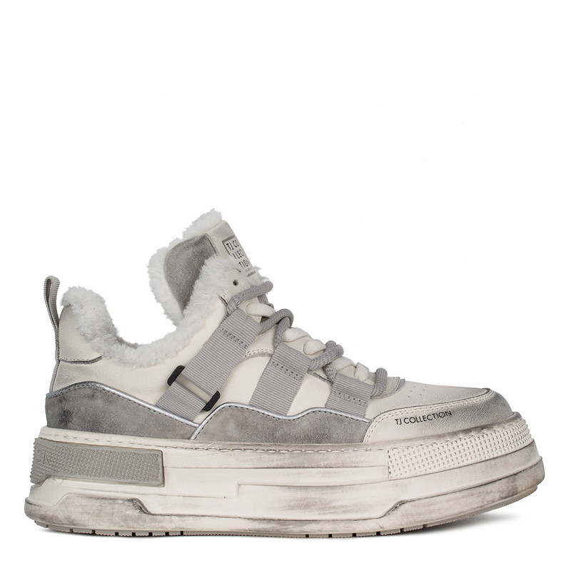 Women's Grey and White Sneakers TO 5803515 WHG