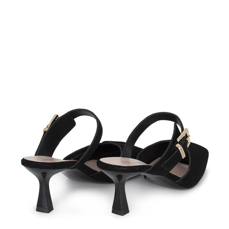 Black Suede Mules GF 5164016 BLS