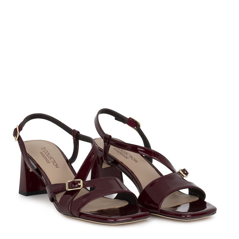 Burgundy Patent Leather Sandals GG 5162026 BDP