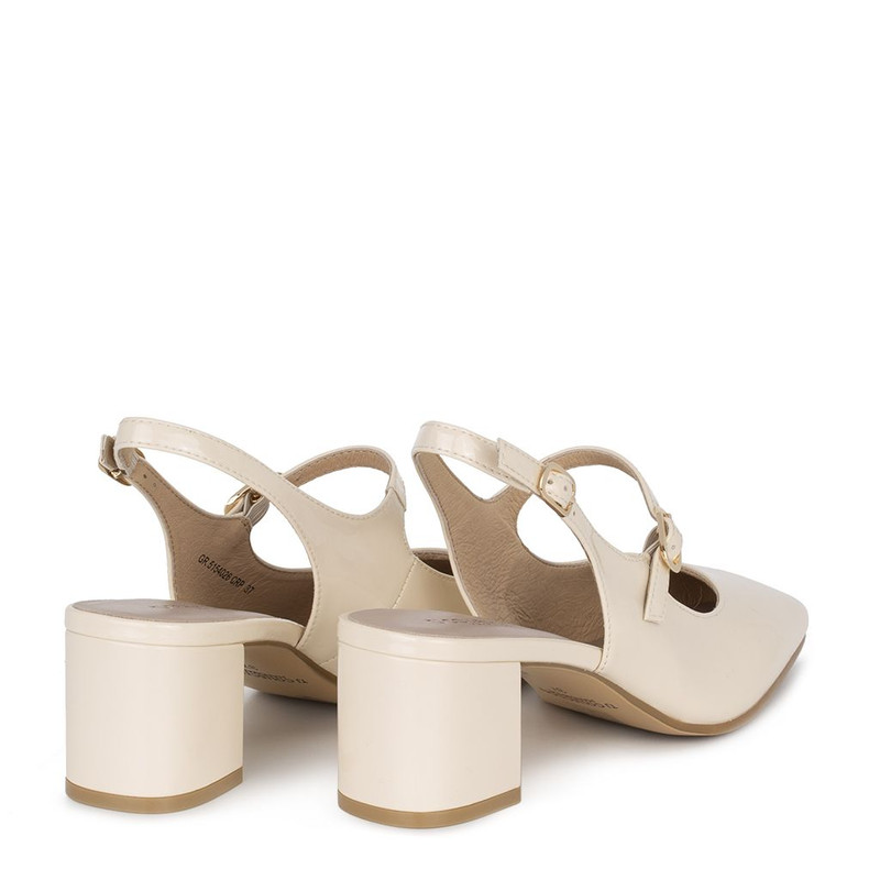 Cream Slingback Heels GR 5154026 CRP