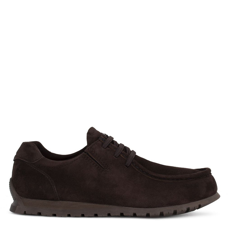 Dark Brown Suede Moccasins with Elastic Lacing TL 5208816 DBS