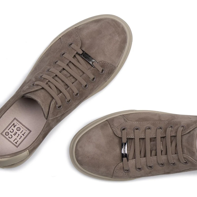 Beige Low-Top Suede Sneakers TO 5201916 TPS