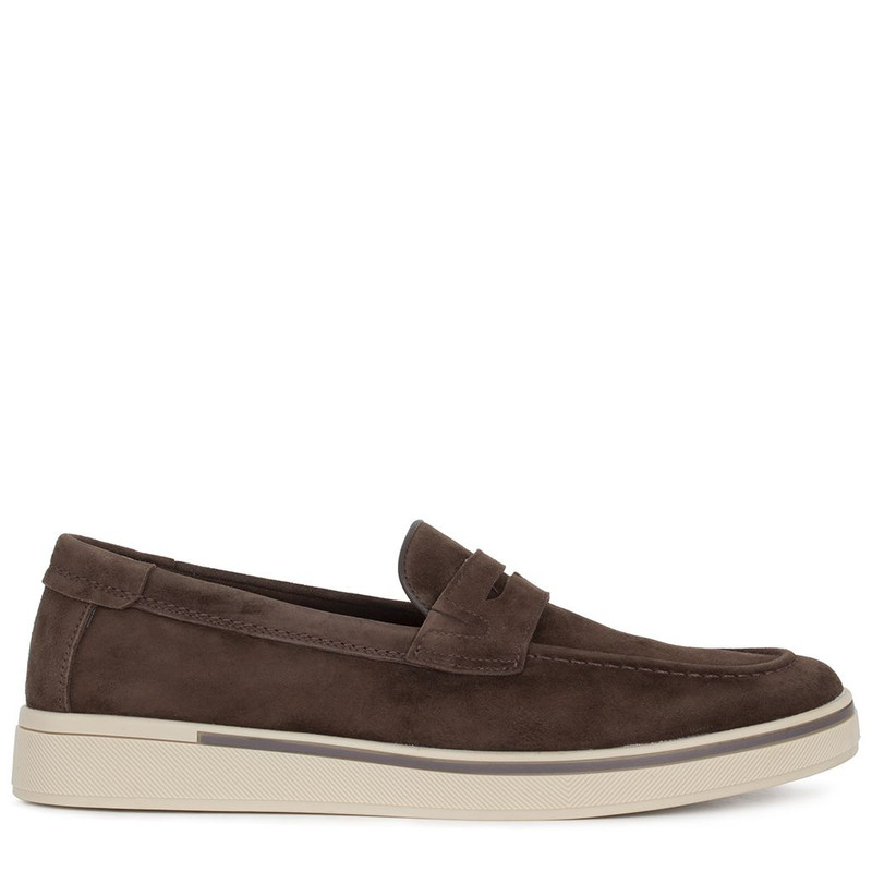 Brown Suede Loafers with Rubber Sole TO 7210916 BRS