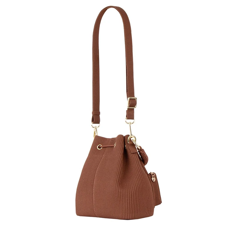 Brown Drawstring Bag with Detail YN 5160926 BRF