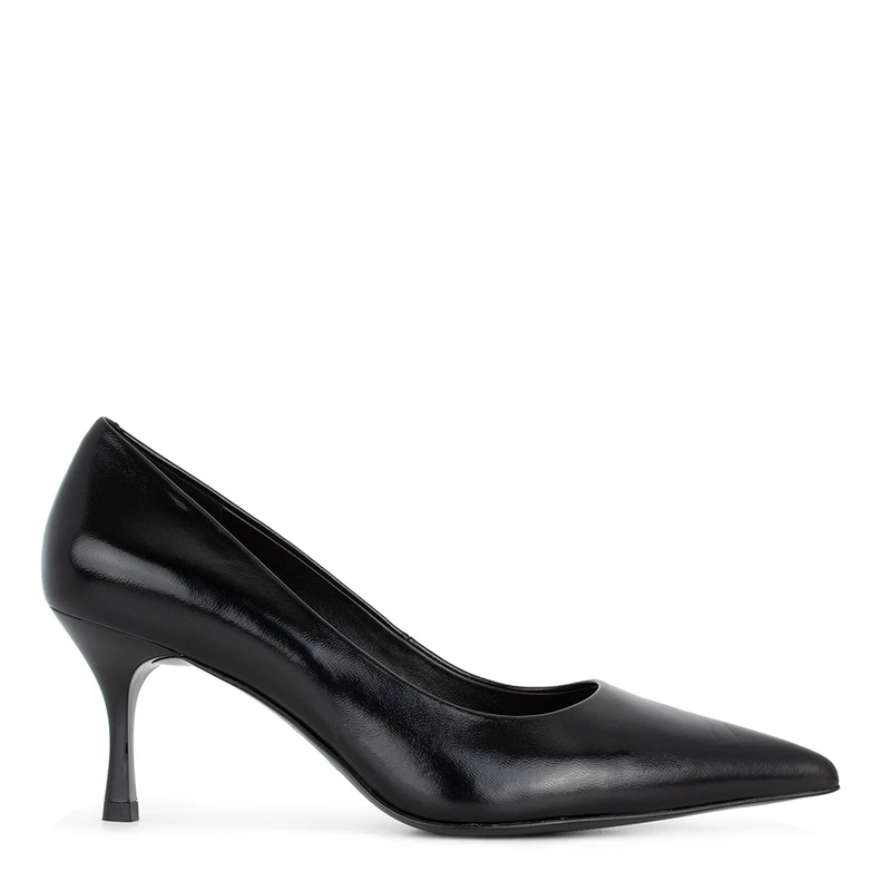 Women's Black Leather Pumps GF 5268816 BLK