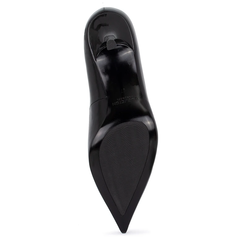 Women's Black Leather Pumps GF 5268816 BLK