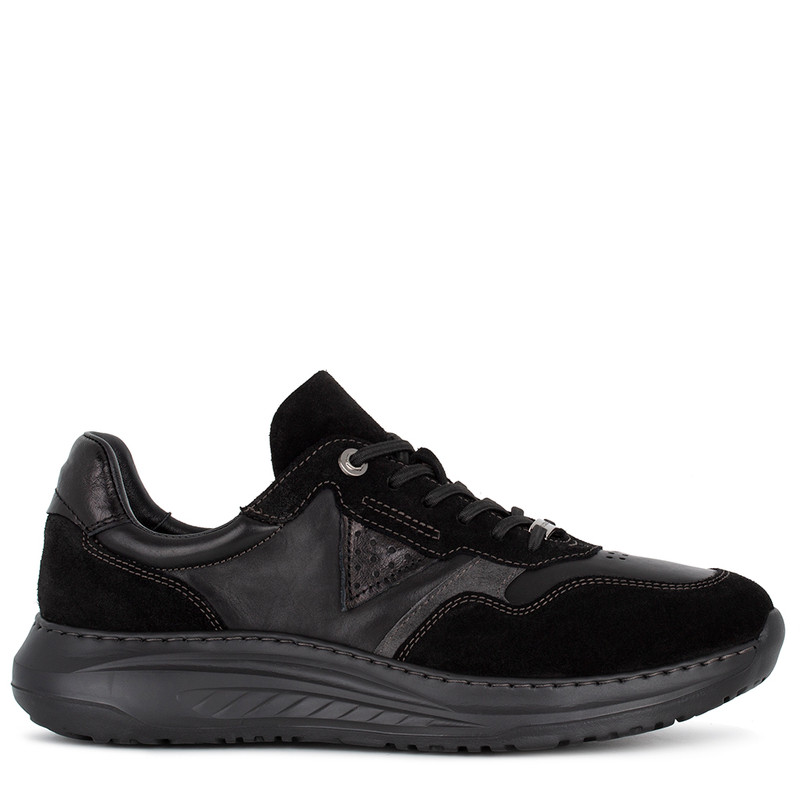 Men's Black Combination Sneakers with Elastic Laces GN 7221316 BLG