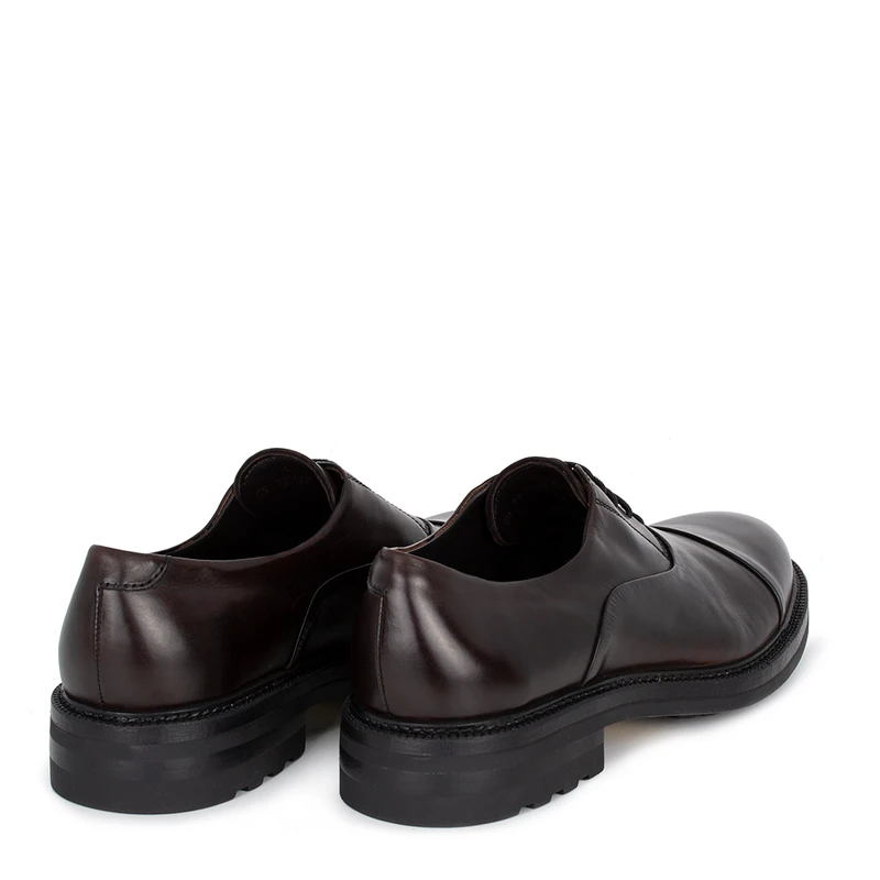 Men's Brown Leather Oxford Shoes GN 7225016 DBR