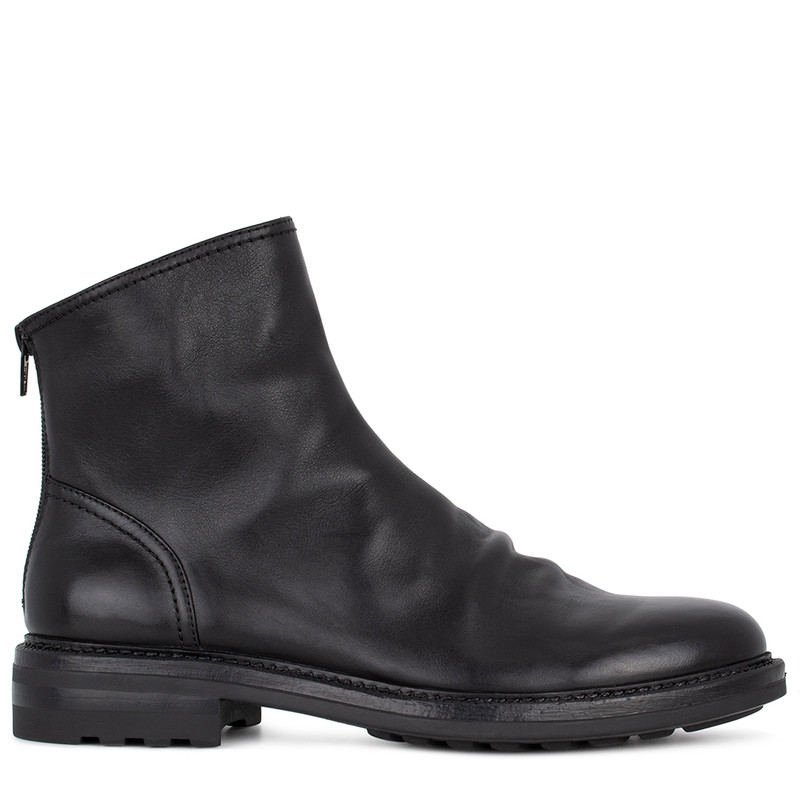 Men's Black Boots with Back Zipper GN 7322416 BLI