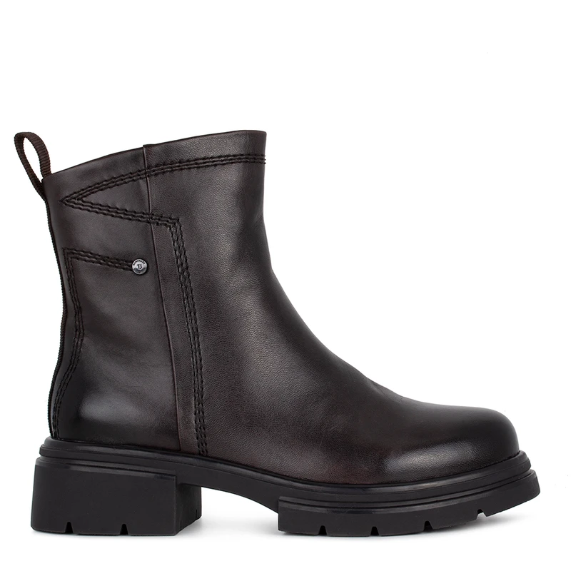 Women's Brown Leather Winter Boots GP 5528616 BRI
