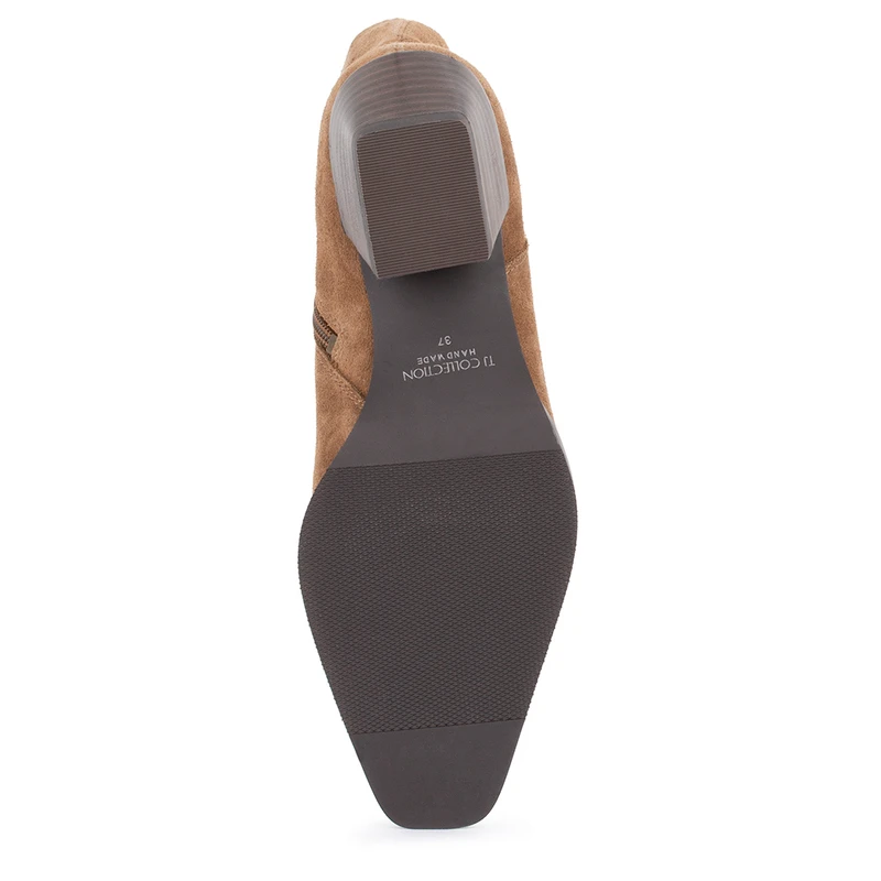 Women's Suede Square-Toe Boots GQ 5340016 CGS