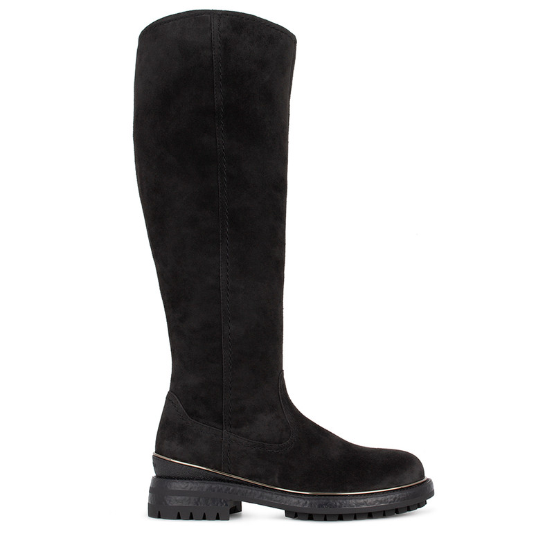 Women's Grey Suede Boots GS 5425516 DGS