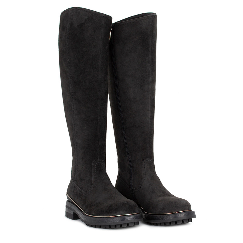 Women's Grey Suede Boots GS 5425516 DGS
