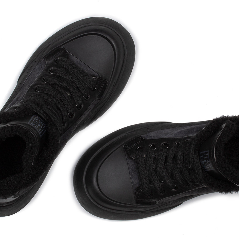 Women's Grey High-Sole Winter Sneakers TO 5502916 DGS