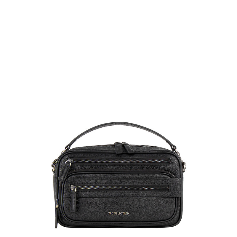 Unisex Black Leather Organizer Bag YB 8234016 BLZ