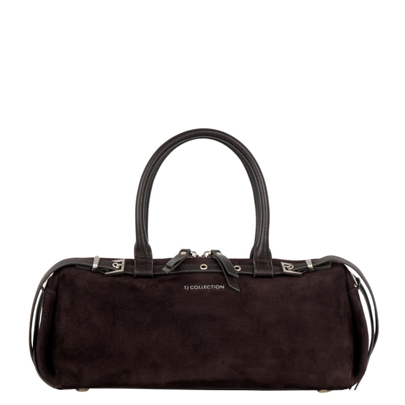 Women's Brown Suede Baguette Bag YJ 5246016 DBS