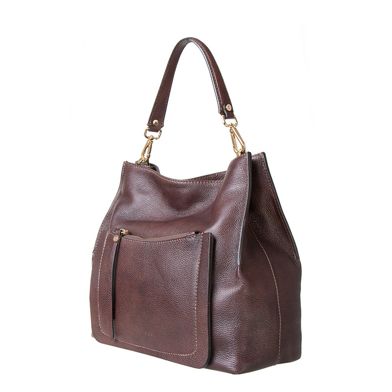 brown leather boho bag