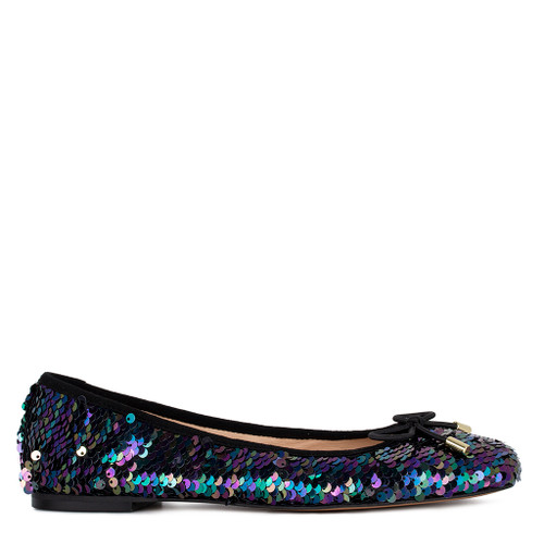 Multicolour Beaded Ballet Flats | TJ COLLECTION