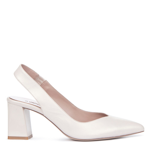 white patent court heels