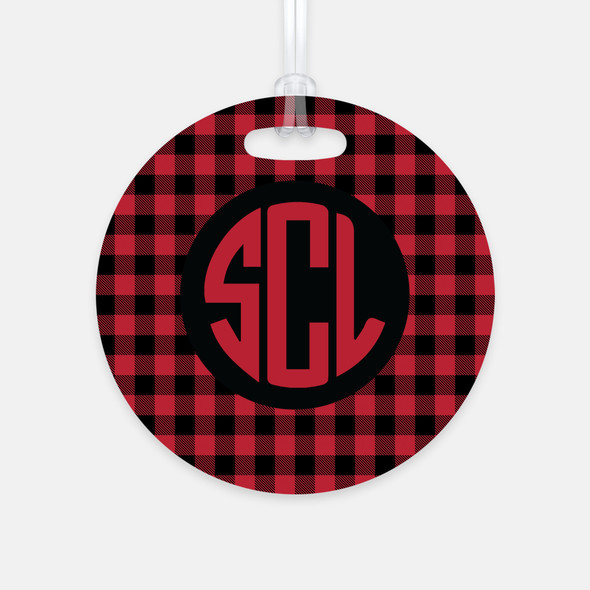 Red Buffalo Plaid Luggage Tag