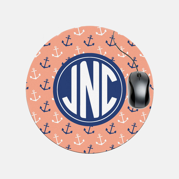 Anchors Round Mouse Pad