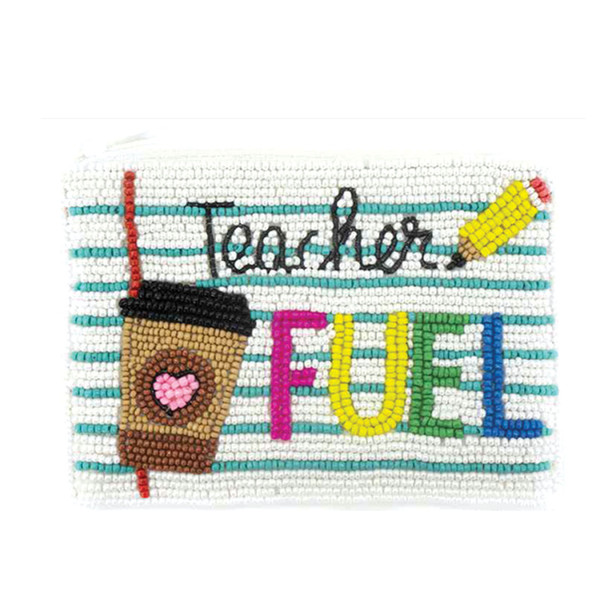 Teacher Fuel Beaded Coin Purse