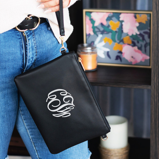 Black Madeline Wristlet