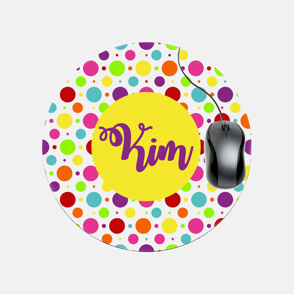 Gumballs Round Mouse Pad