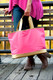 Hot Pink Cabana Tote Bag