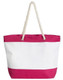 Hot Pink Nautical Stripe Beach Bag