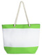 Lime Green Nautical Stripe Beach Bag