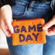 Orange & Purple Game Day Beaded Coin Purse