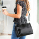 Black Crocodile Sandra Purse