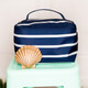 Navy Stripe Cosmetic Bag