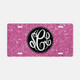 Pink Glitter Car Tag