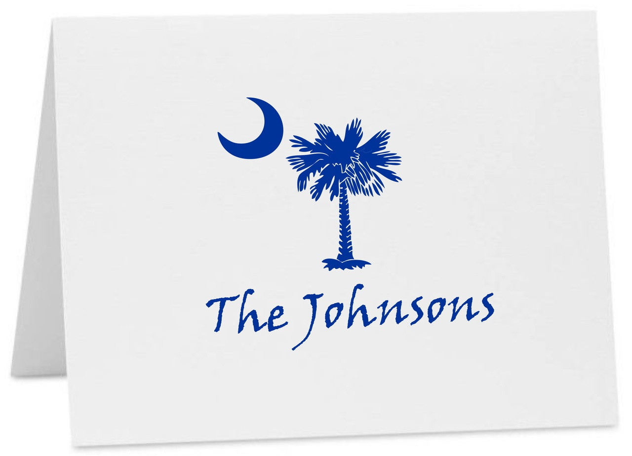 Purple Turtle Gifts - Personalized Palmetto Moon South Carolina SC State  Logo Thank You Cards with Envelopes