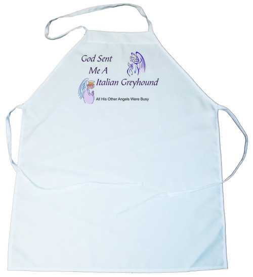 God Sent Me a Italian Greyhound Apron (100-0005-270)