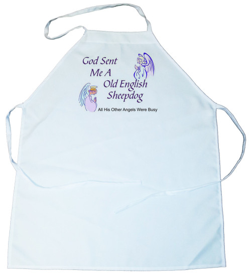 God Sent Me a Old English Sheepdog Apron (100-0005-316)